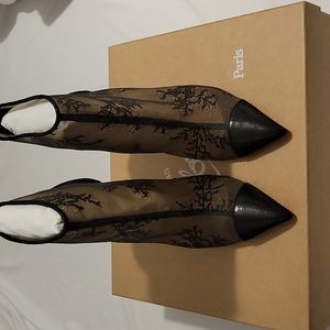 christian Louboutin lace short boots
